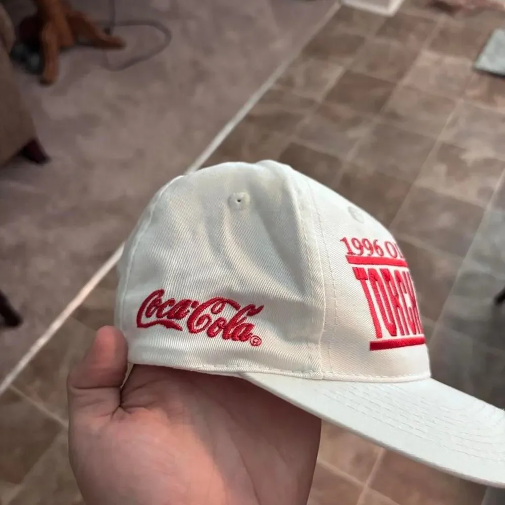 Vintage '96 Atlanta Olympics CocaCola torch relay hat, no flaws or stains, osfa!